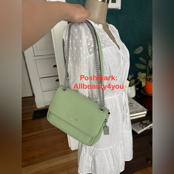 NWT - COACH Klare Crossbody 25 - CC353 Silver/Pale Pistachio - Picture 13 of 16